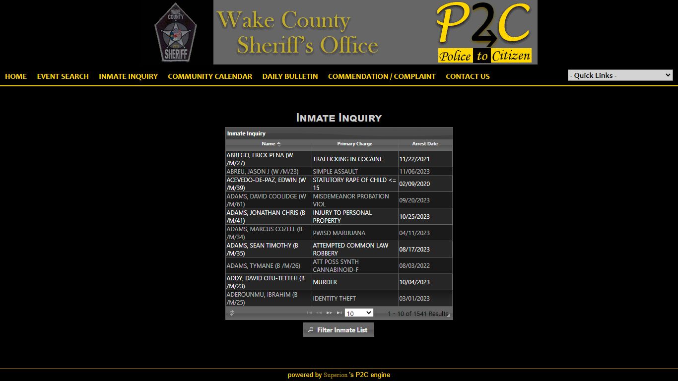 Wake County Sheriff's Office P2C