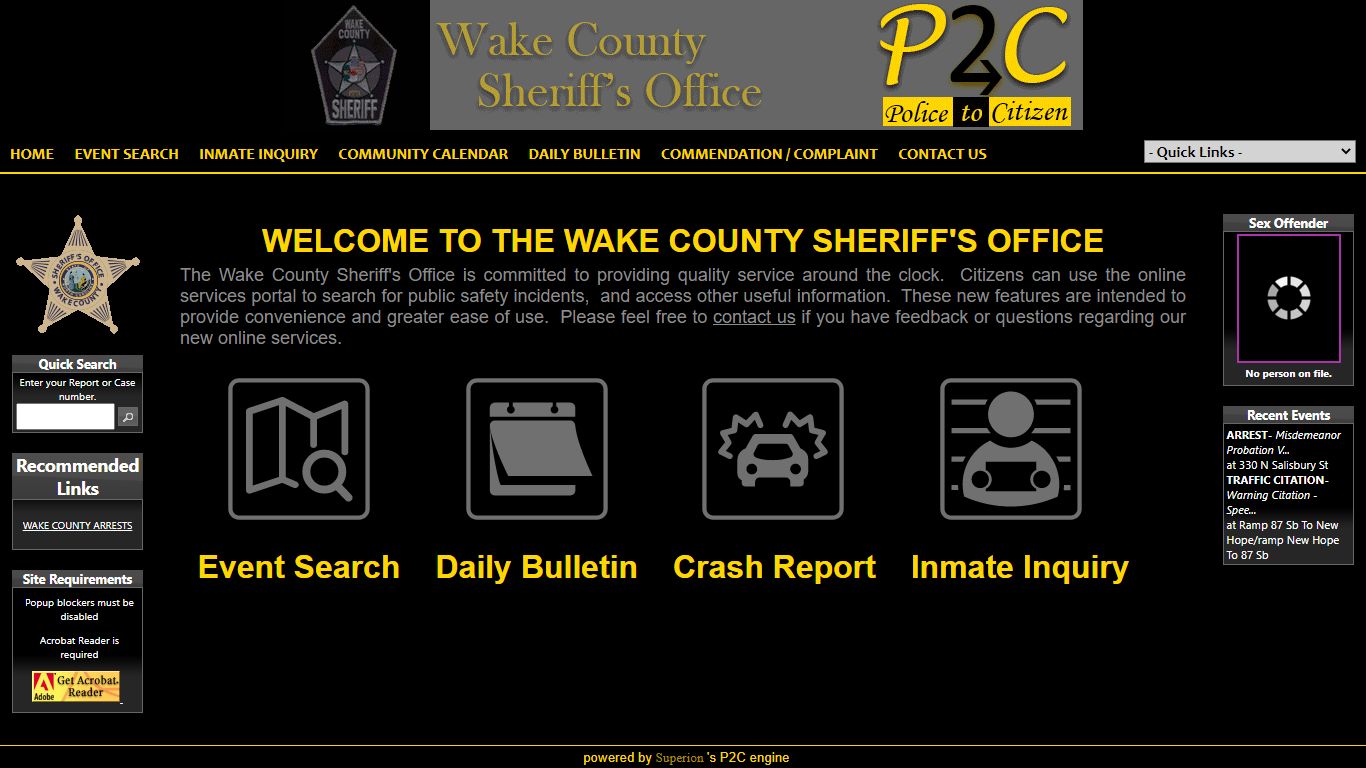 Wake County Sheriff's Office P2C